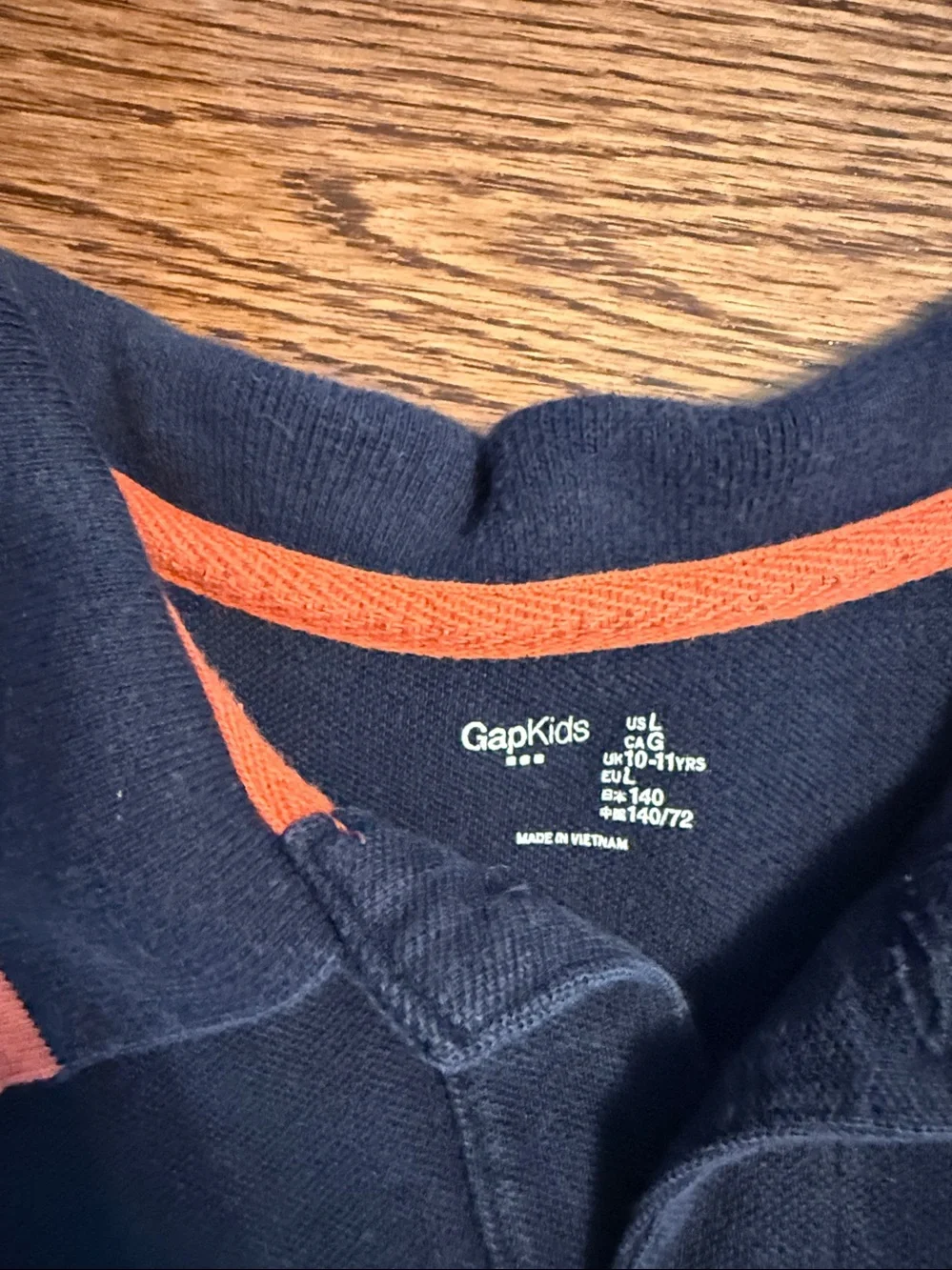 Size L/10 boys bundle of 2 Gap Kids short sleeve polo shirts.